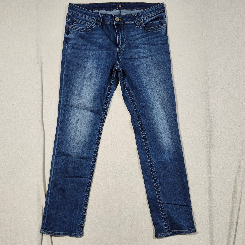 KUT from the Kloth Womens Straight Leg Jeans Dark Wash Blue SP001MC4 Size 12